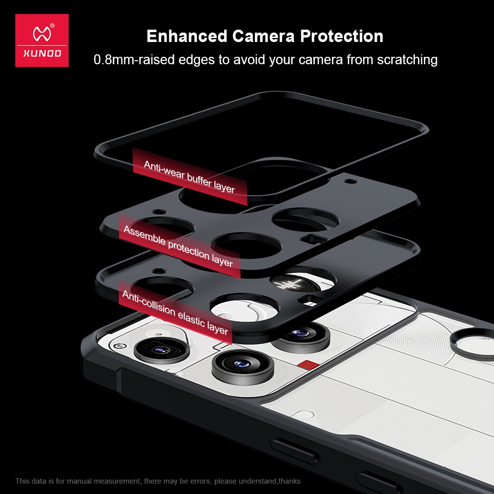 XUNDD เคส ใช้สำหรับ Case Nothing phone 3 เคสป้องกันการกันกระแทก ป้องกันรอยขีดข่วน วัสดุTPU+ฝาหลังอะคริลิคใ - รูปที่ 3