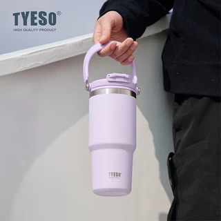 TYESO NEW CUPS แก้วน้ำหูหิ้ว สแตนเลส 304 ถอดล้างได้ มีให้เลือก 6 สี 01-01023/01-01024 600ML/900ML