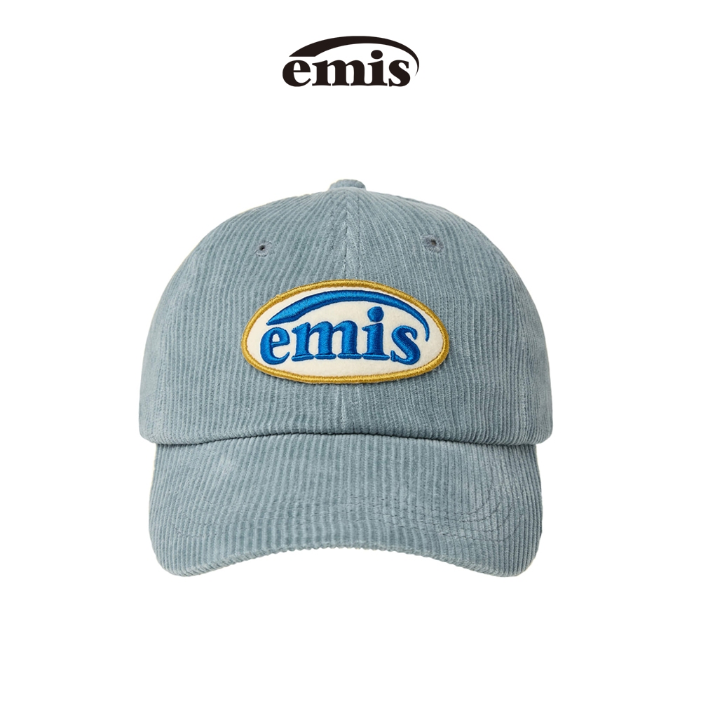 EMIS - CORDUROY WAPPEN BALL CAP (RENEWAL) (ASH BLUE, PINK, CREAM, CHARCOAL)