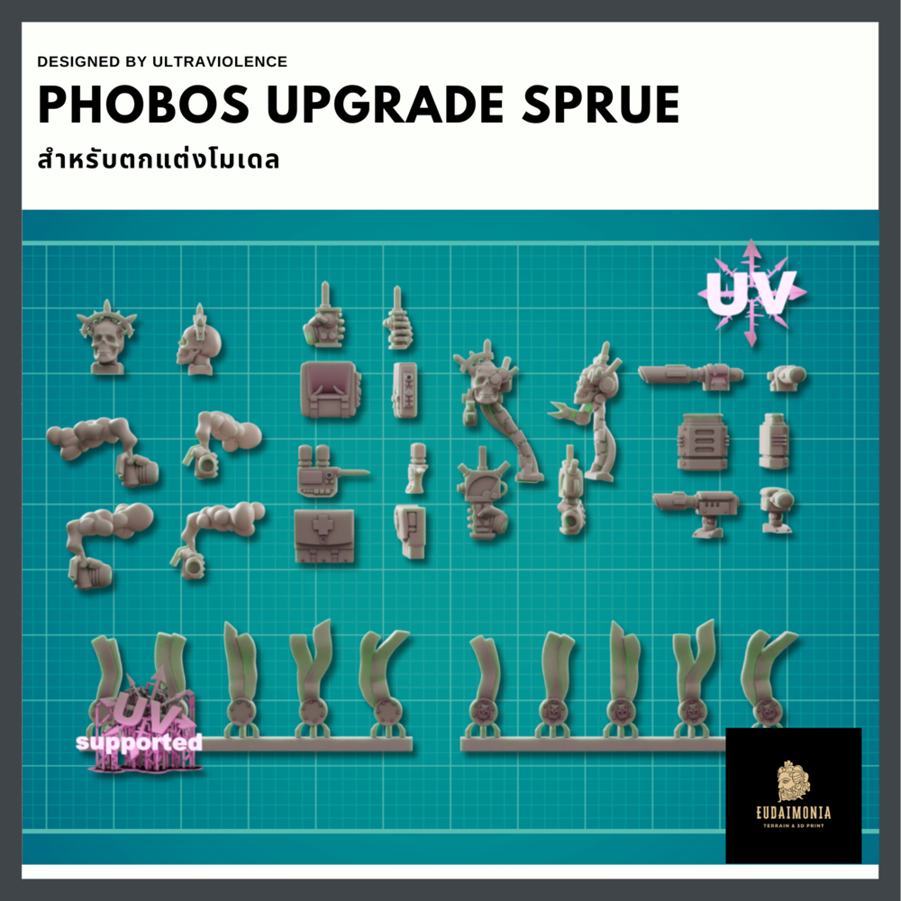 Phobos upgrade sprue [จัดส่งได้ภายใน1-3วัน]  อุปกรณ์อัพเกรดWargame