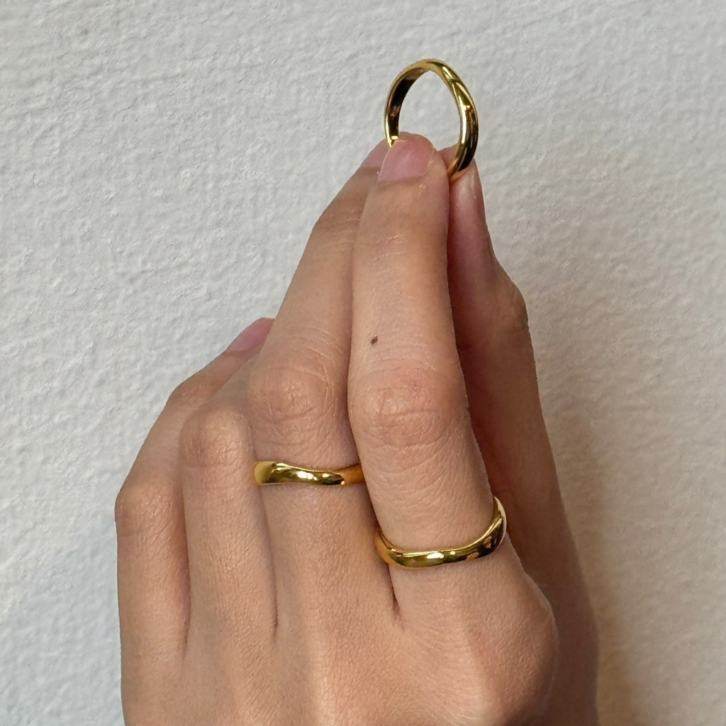 แหวน Gold Plain Ring - wheniloveilove