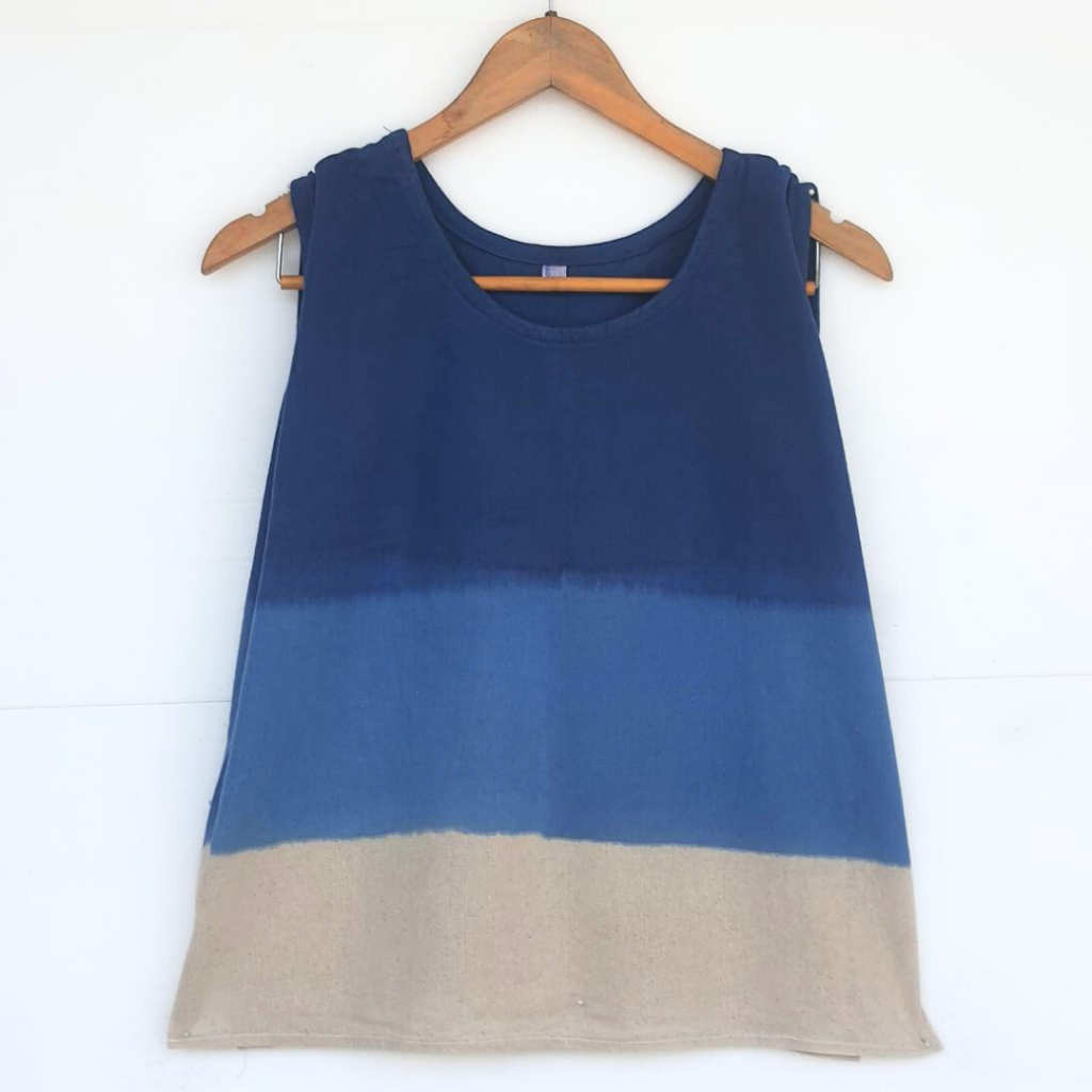 เสื้อมัดย้อม ทรงแขนกุด เสื้อกล้ามผ้าฝ้ายมัดย้อม ผ้าไม่บาง รูปที่ 3