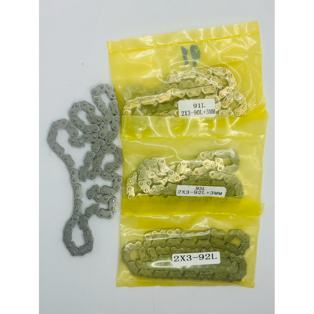 โซ่ราวลิ้น 90ข้อ 2x3/90L /91-2x3/92-2x3/93-2x3/ใส่รถมอเตอร์ไซค์ มีโอ,โซนิค,คลิก