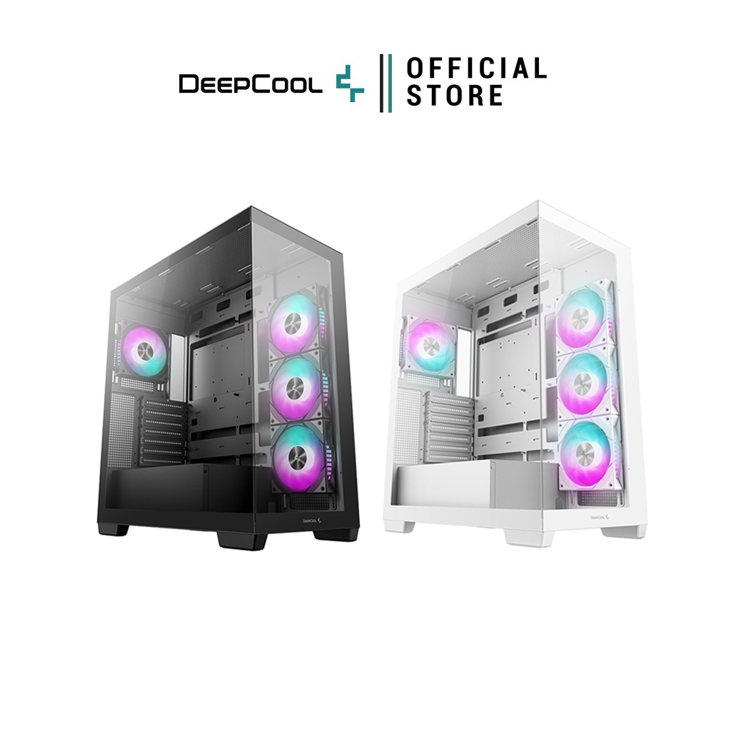 DEEPCOOL - PC CASE ATX CG580 4F BLACK & WHITE รับประกัน1ปี
