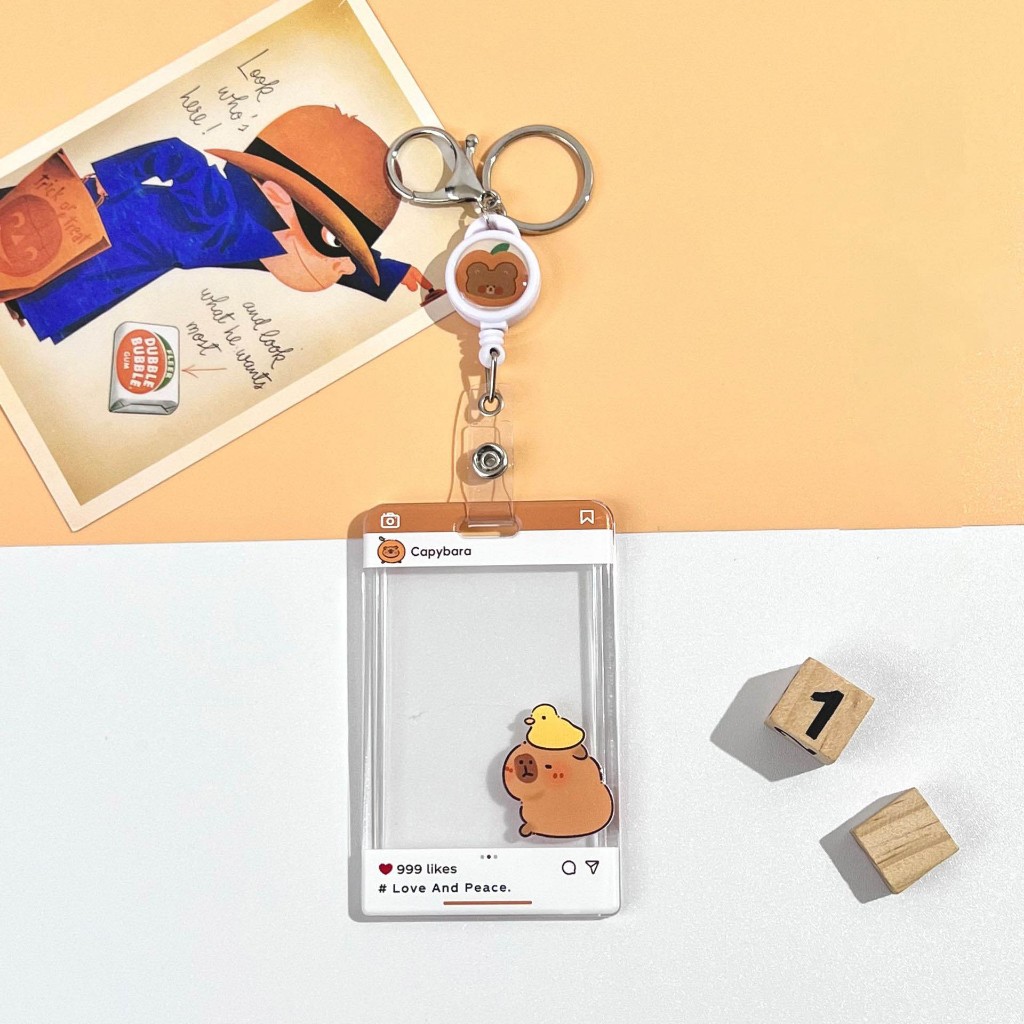 [พร้อมส่ง] ที่ใส่บัตรคาปิบารา สำหรับคีย์การ์ด บัตรโดยสาร บัตรนักเรียน บัตรพนักงาน ฯลฯ Biangels