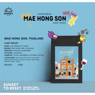 Coffee Bean Thailand￼ (Light Roast) เมล็ดกาแฟไทย คั่วอ่อน Sunset Coffee Roasters