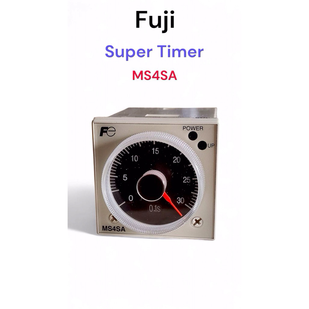 Fuji Super Timer ไทม์เมอร์ รีเลย์ รุ่น MS4SA-AP (พร้อม Socket) ของแท้