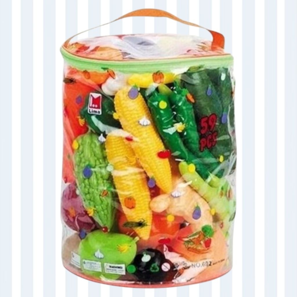 Ok toy ผัก&ผลไม้ จําลองเหมือนจริง หลากหลายรูปแบบ 59 ชิ้น addS3128200