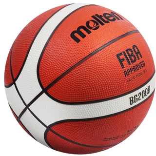 [ลิขสิทธิ์แท้] MOLTEN ลูกบาส บาสเกตบอล บาส เบอร์ 6 Rubber Basketball B6G2000 FIBA (560)