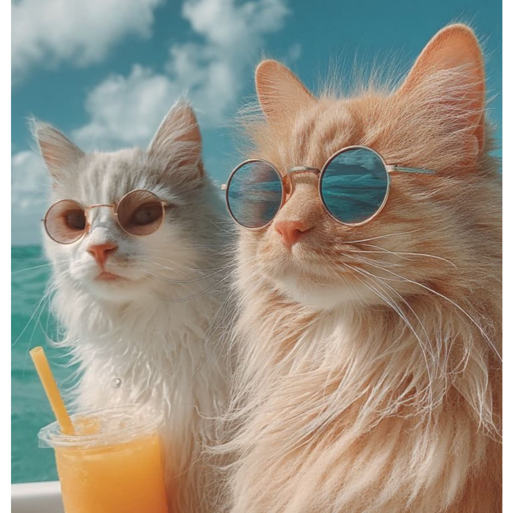 แว่นหมาเล็ก (8-9cm) แฟชั่น ทรงกลม | ชิวาวา ปอม แมว | มีสายรัดปรับได้ พร็อพถ่ายรูปสัตว์เลี้ยง