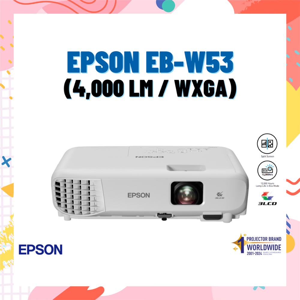 EPSON EB-W53 (4,000 lm / WXGA) Projector/โปรเจคเตอร์