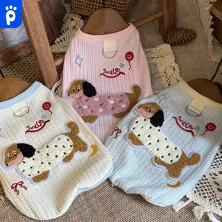 My Paws เสื้อผ้าสัตว์เลี้ยง ชุดหมาแมว มีให้เลือก3สี ลายการ์ตูนหมาดัชชุน