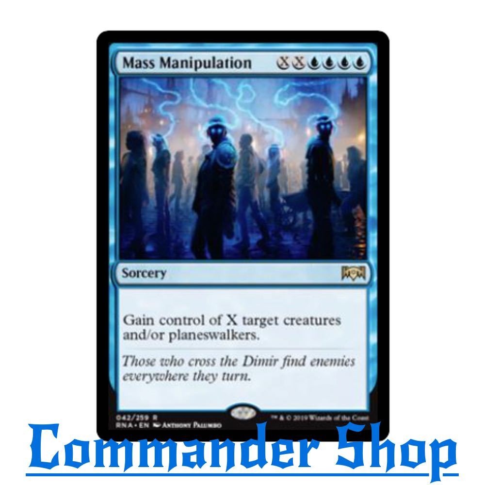 Mass Manipulation (Sorcery) Blue Mv4 Gain Control การ์ดเกม Magic The Gathering (MTG)