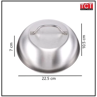 ฝาครอบอาหารสแตนเลส ทรงโดม ฝาครอบสเต็ก ฝาครอบเบอร์เกอร์ ขนาด 22.5x10.5 ซม. stainless food cover