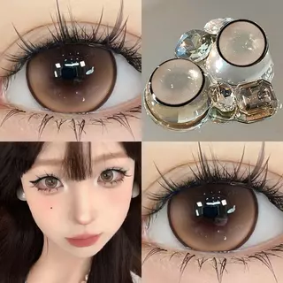 MiDROO คอนแทคเลนส์สี เหมาะกับเมื่อแต่งหน้า Big eyes Black/Brown-14.5mm Monthly Replace