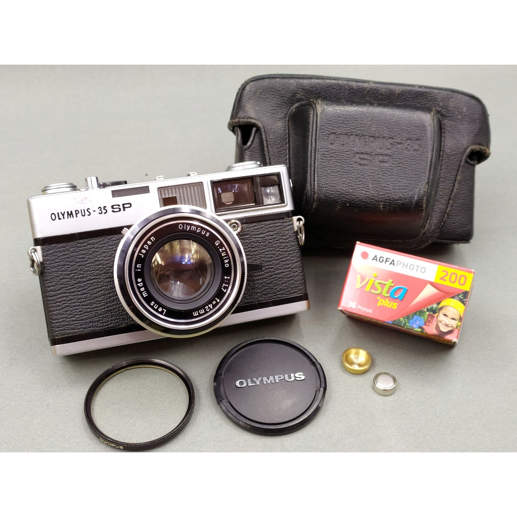 กล้องฟิล์ม OLYMPUS 35 SP พร้อมเคสหนังแท้ (sn.103155)
