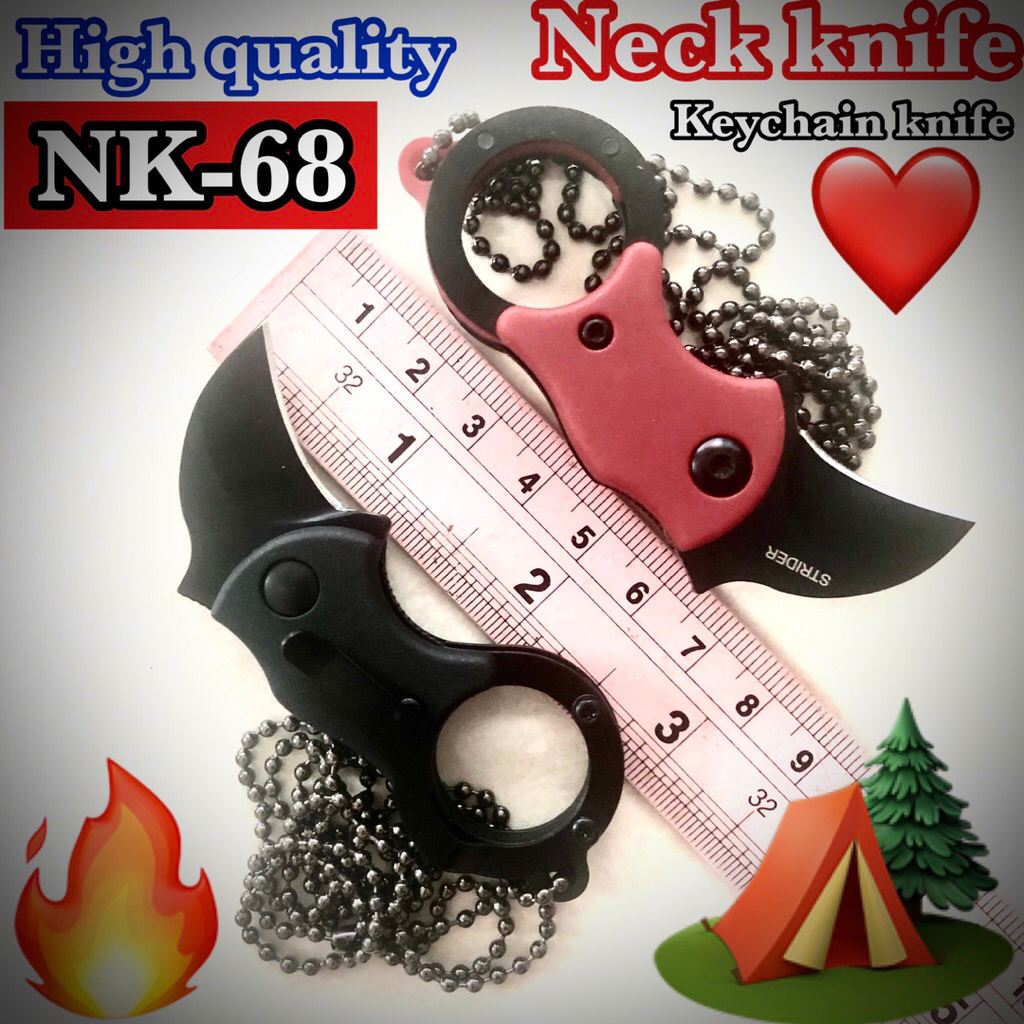 High quality keychain and neck knife for collection and use cutting