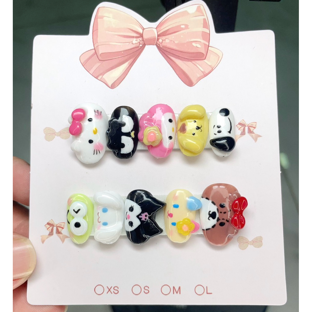 เล็บปลอมงานปั้น รวมน้องๆซาริโอ้น่ารักๆ