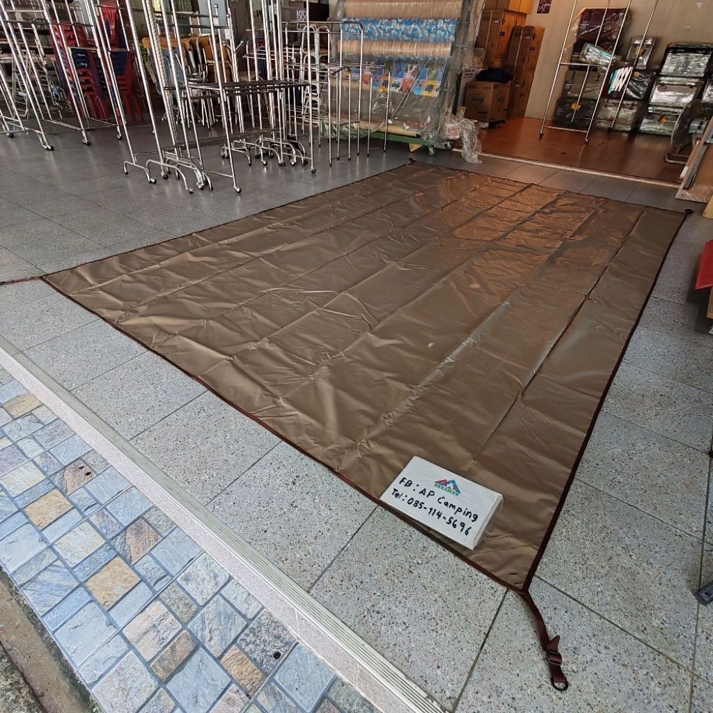 Flysheetthai กราวชีท Ground Sheet ปูรองเต็นท์ งานสั่งตัดตรงรุ่น PVC หนา เหนี่ยว ทน แถมกระเป๋าใส่