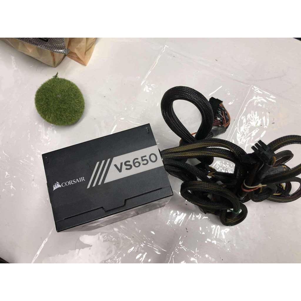 POWER SUPPLY (อุปกรณ์จ่ายไฟ) CORSAIR 650W VS650 (80+ WHITE) ใช้งา่นปกติ ประกันร้าน