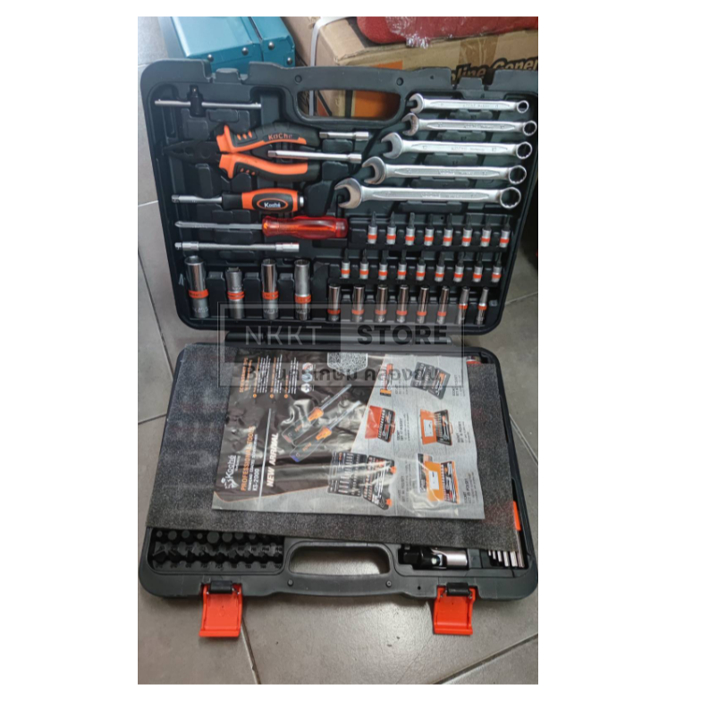 KOCHE ชุดบล็อก 111 ชิ้น รุ่น KS-111 ชุดเครื่องมือ+ลูกบ็อค+เดือยโผล่ 1/4