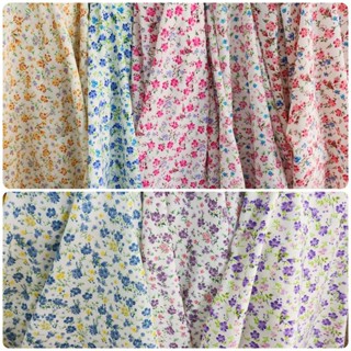 ❤พร้อมส่ง!!❤ผ้าเมตร หลา ลายดอกไม้ วินเทจ มินิมอล อเนกประสงค์…