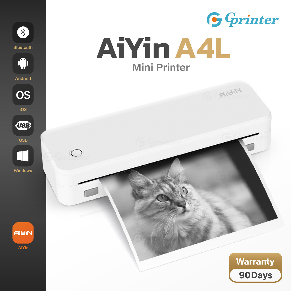 Gprinter เครื่องพิมพ์กระดาษA4 ปริ้นความร้อน รุ่น A4L เครื่องปริ้นพกพา Mini printer