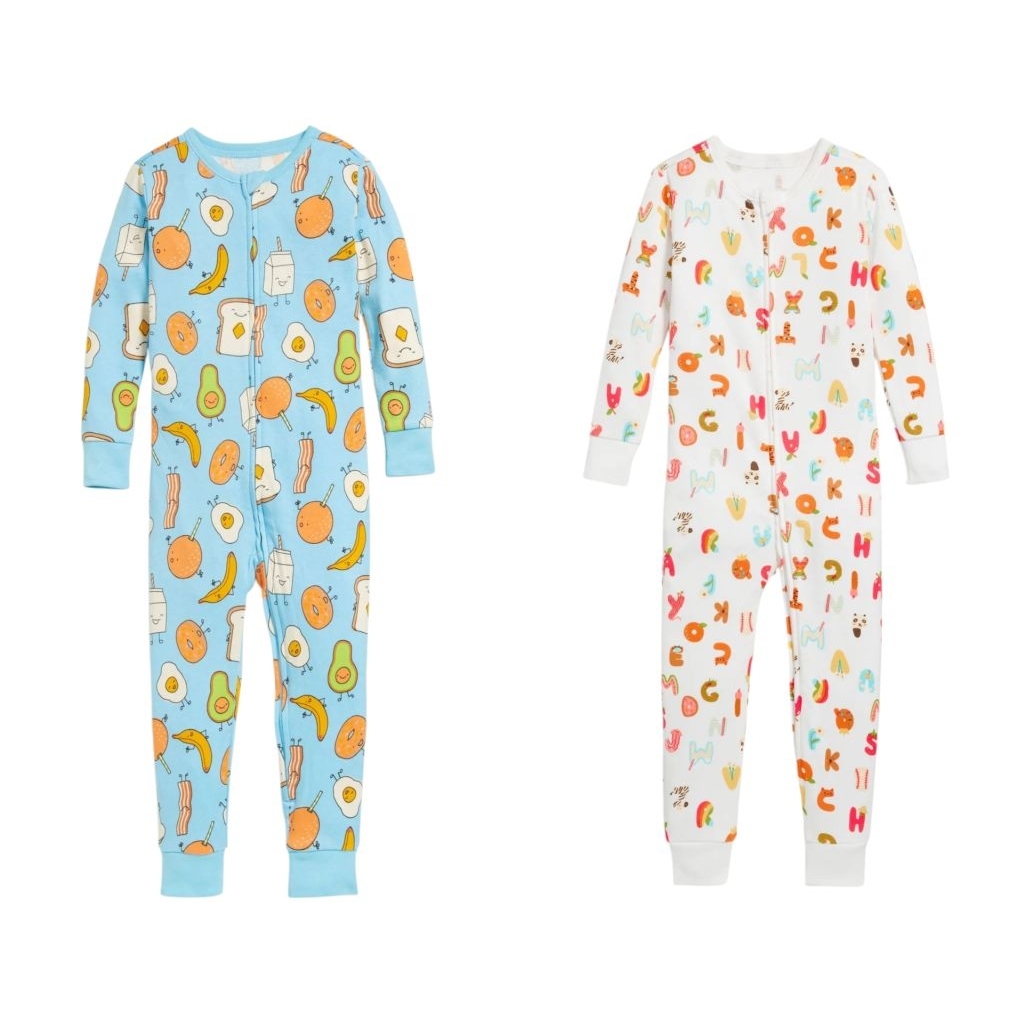 🦖รอมเปอร์เด็ก old navy ชุดนอนเปิดเท้าทรงสลิมฟิต1