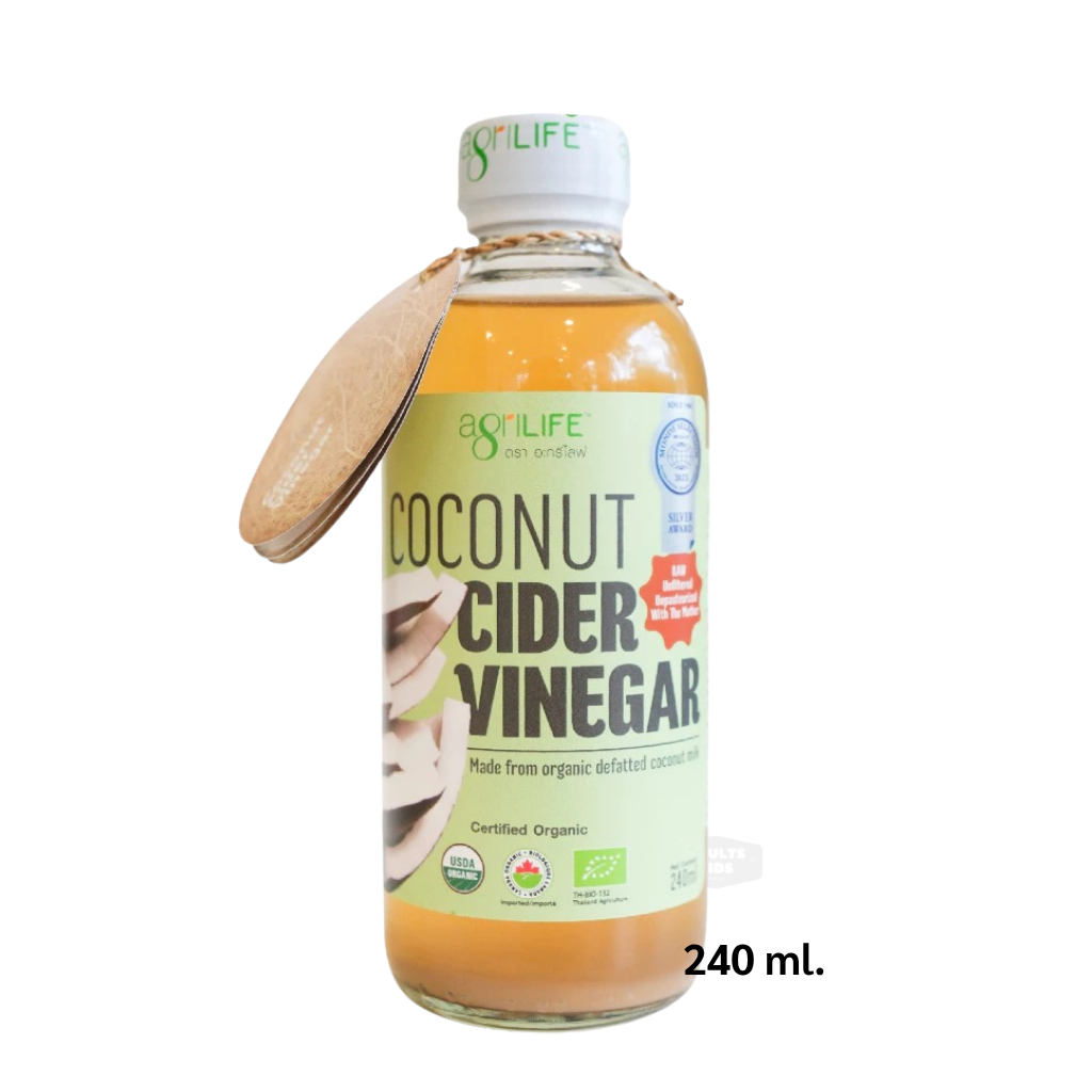 ลดเพิ่ม 30% 🔥 น้ำส้มสายชูหมัก Agrilife Coconut Cider Vinegar USDA Organic ออร์แกเดอร์ CCV นิก ไซ  24