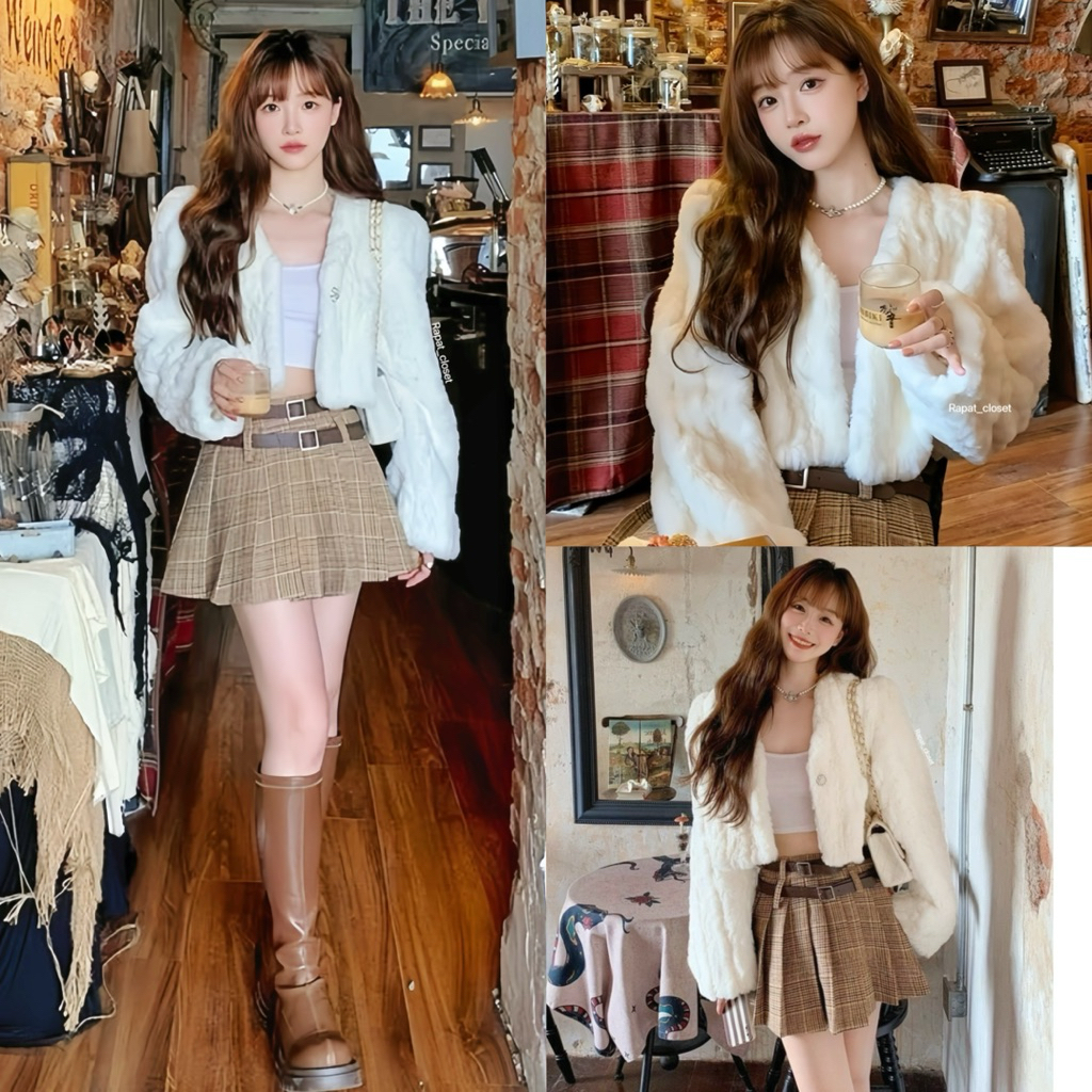 Rapat_closet 🦢Marry Fur🦢พร้อมส่ง เสื้อกันหนาว เสื้อโค้ท เสื้อขน