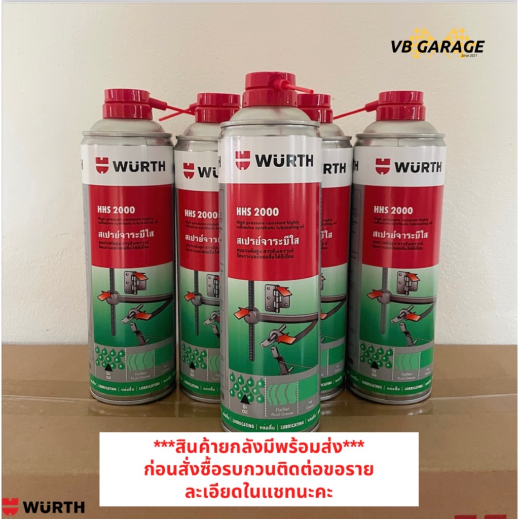 ยกลัง WURTH HHS2000 สเปรย์จารบีใส ขนาด 500 ml