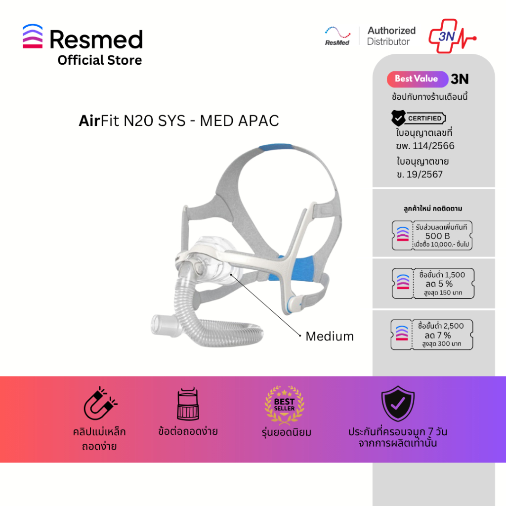 AirFit N20 MED Sys - APAC (N-63524)