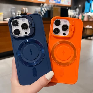 Magnetic เคสโทรศัพท์ For iPhone 11 13 16 17 Pro Max Case iPhone 13 14 15 Pro Max 12 Pro Max เลนส์ใบมีด ตัวยึดเลนส์ INS