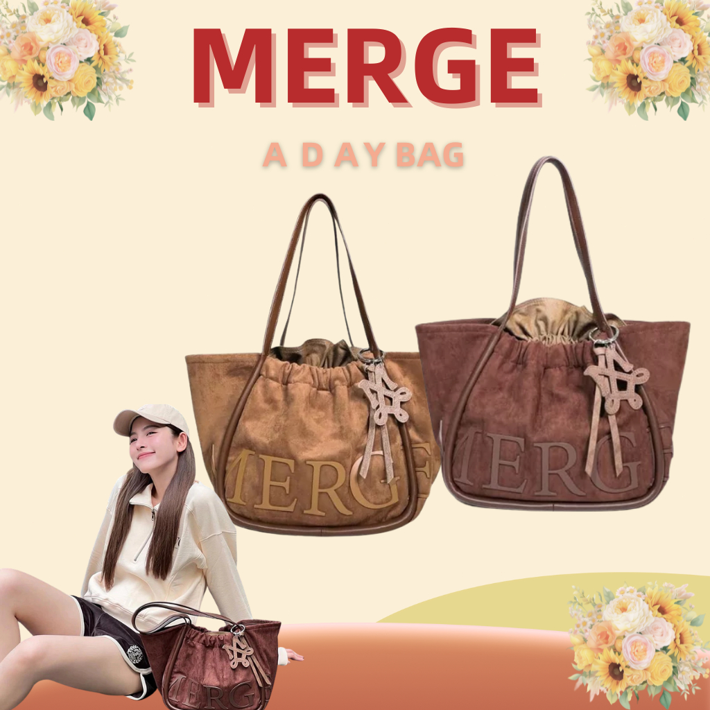 💯แท้ MERGE A DAY/Merge กระเป๋า official กระเป๋าถือ สะพายข้า,🚚สินค้าพร้อมส่ง