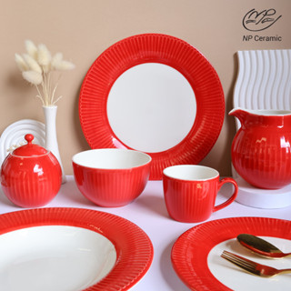 [ลดสูงสุด 80%] NP Ceramic จานเซรามิค ถ้วยชาม เหยือกนม กาน้ำ …