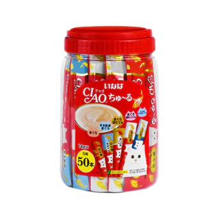 [ส่งด่วน] ขนมแมวเลีย CIAO Churu รวมรส 50 ซอง
