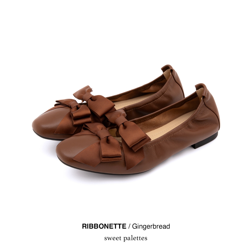 Sweet Palettes รองเท้าหนังแกะ Ribbonette Gingerbread