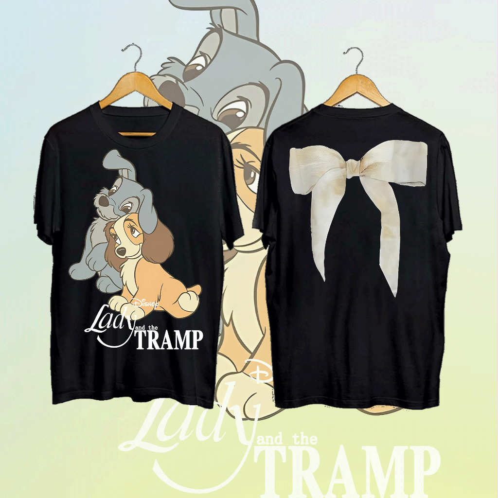 [ Lady & Tramp ] FALL IN WILD Bio Washed tag Original Bootleg แท้ เสื้อวินเทจ เสื้่อลายการ์ตูน  vintage shirt S-5XL