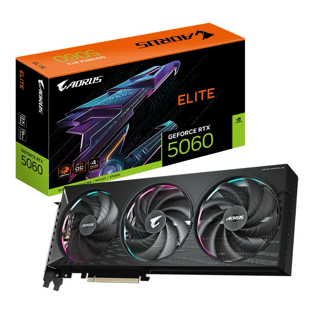 VGA GIGABYTE AORUS RTX5060 ELITE 8GB (ประกัน 3+1 ปี)