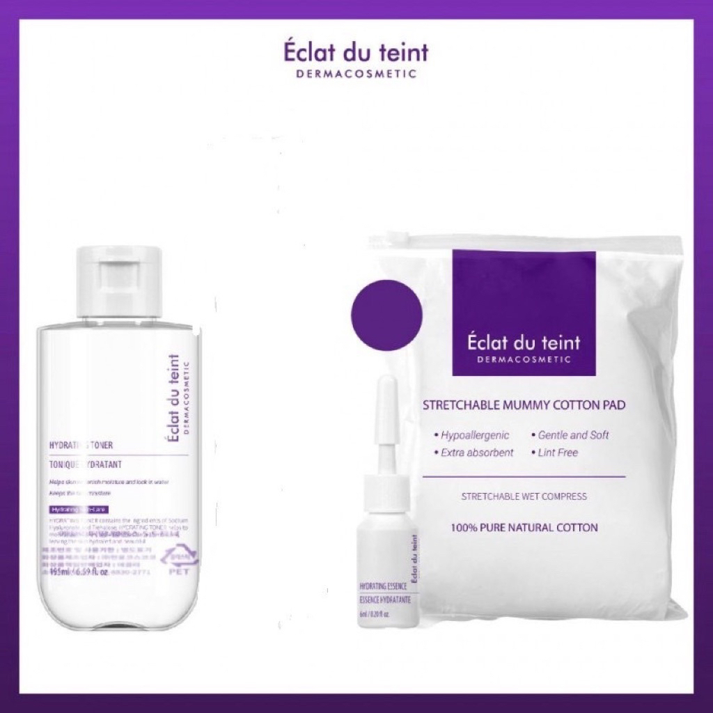 เซ็ตมัมมี่ Eclat Du Teint แผ่นแพดแบบยืดสำหรับมัมมี่ +โทนเนอร์+เอสเซนซ์ 🔥ฮิตมากในต่างประเทศตอนนี้