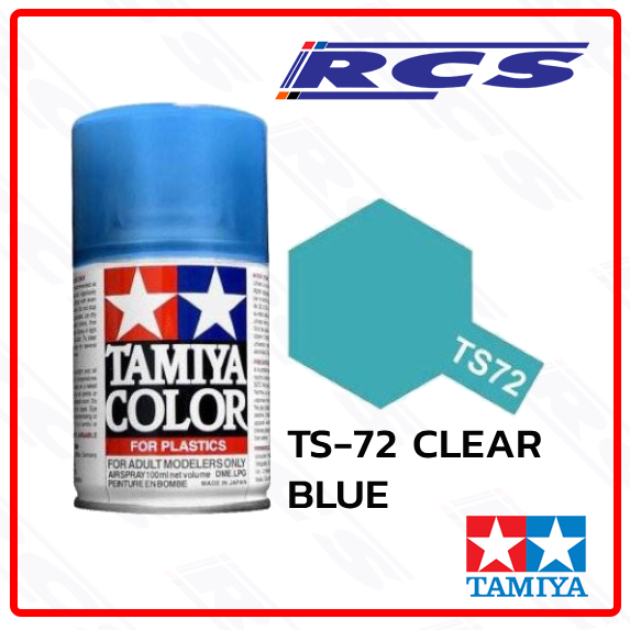 TAMIYA 85072 TS-72 CLEAR BLUE (GLOSS) สีสเปรย์ทามิย่า พ่นงานโมเดล