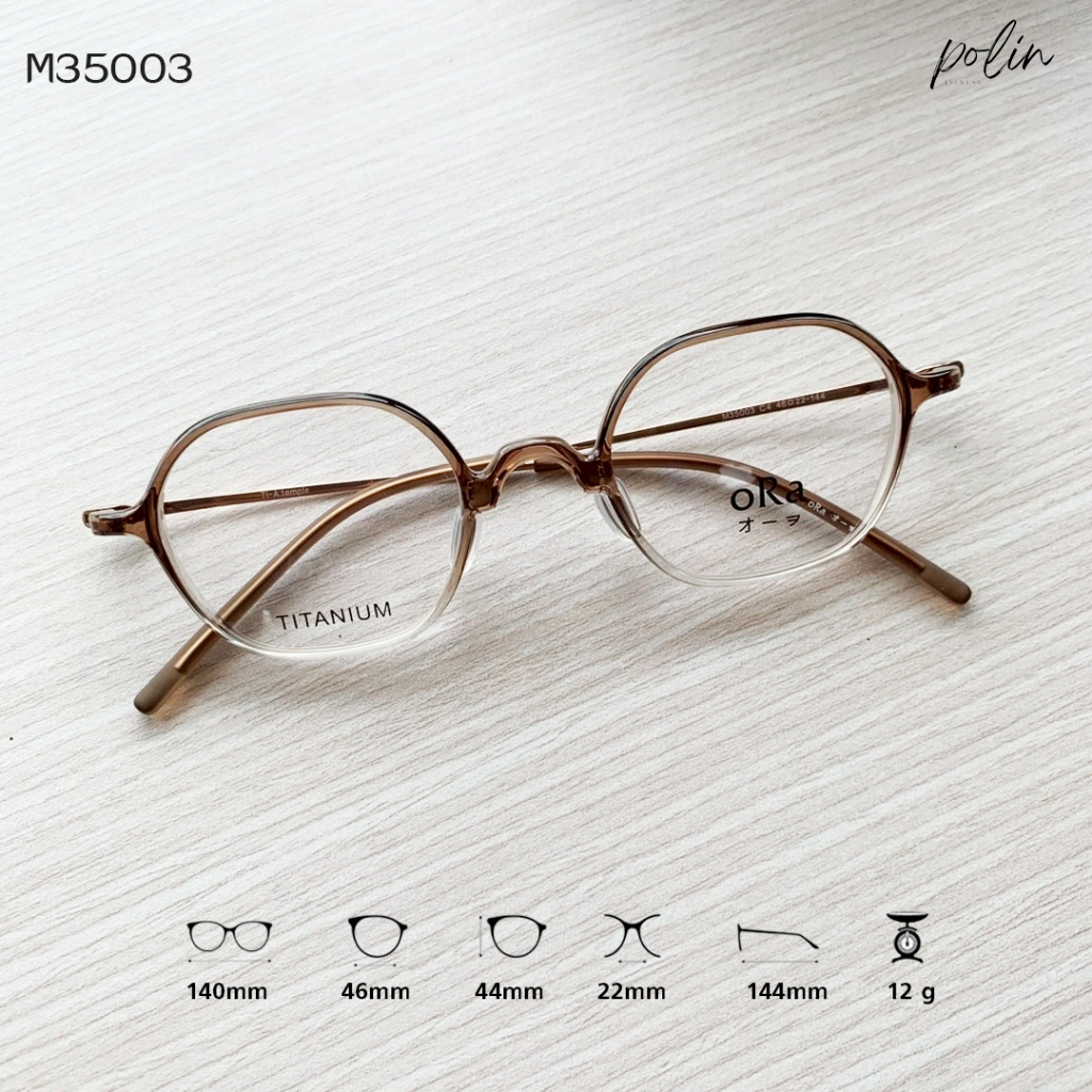 Polin إطار نظارة تيتانيوم oRa ‏M35003 — صورة 3