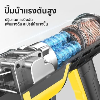 เครื่องล้างรถ ปืนฉีดน้ำ เครื่องฉีดน้ำแรงดันสูง ปืนฉีดน้ำไร้สาย 21 โวลต์ เครื่องล้างรถแรงดันสูง