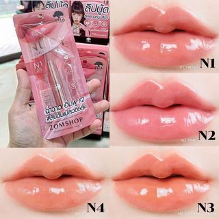 【น้องฉัตร】ลิปนู้ดดี้ดับเบิ้ลลิปวอลลุ่ม  NUDY DOUBLE LIP VOLUME 2G  THA BY NONGCHAT