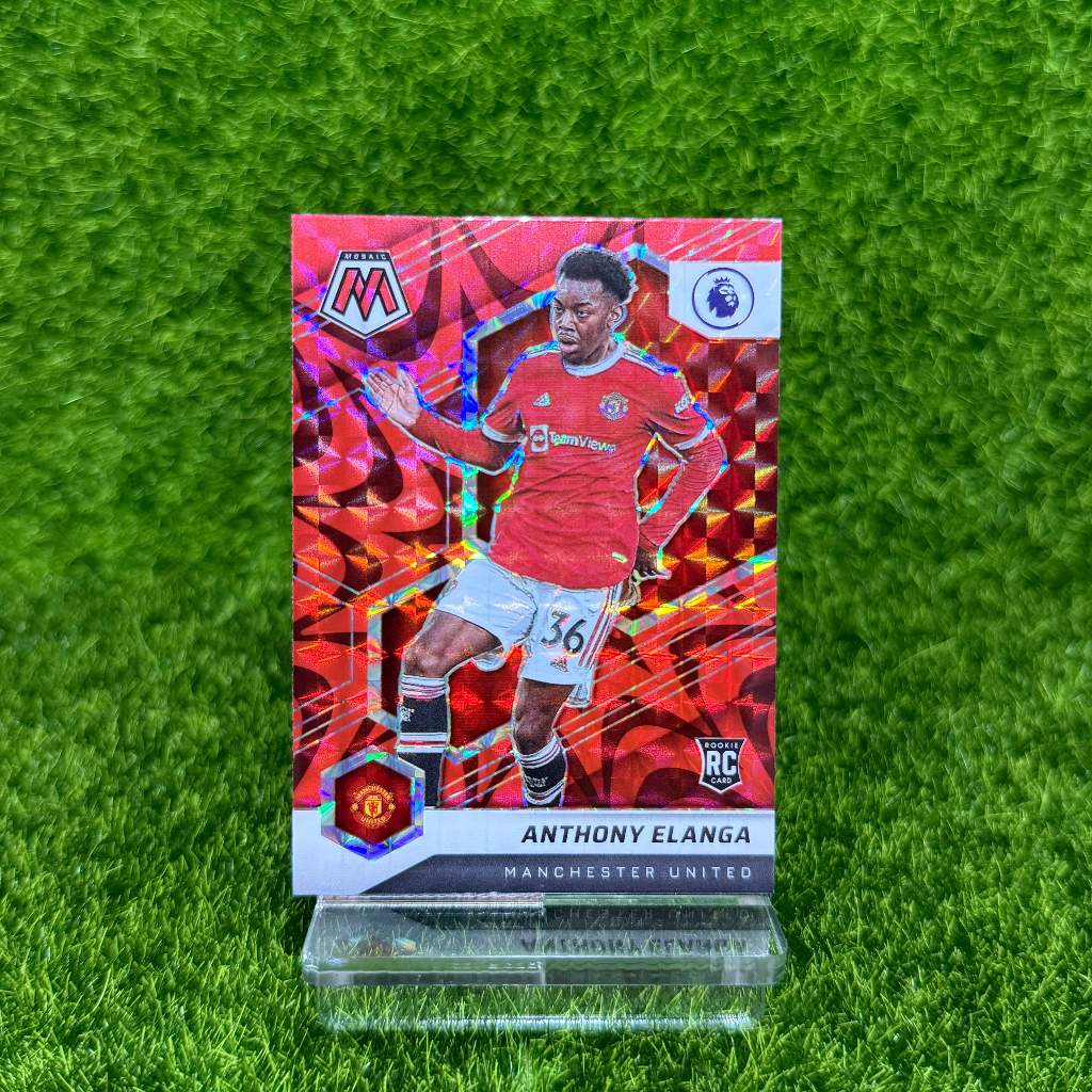 RC Anthony Elanga Man Utd Red Mosaic #145 Panini Prizm