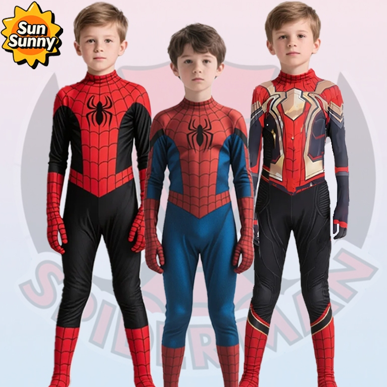 ชุดสไปเดอร์แมน สำหรับเด็ก สไปเดอร์แมน ซูเปอร์ฮีโร่ ชุดแฟนซี คอสเพลย์ ซูเปอร์ฮีโร่