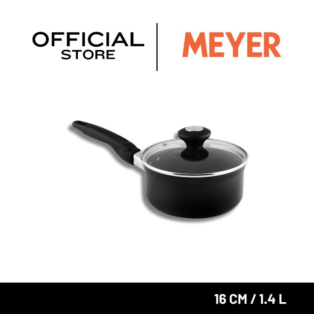 MEYER COOK 'N LOOK INDUCTION 16cm / 1.4L หม้อด้าม หม้อเคลือบ หม้อทำอาหาร มีฝาปิด(18884-C)
