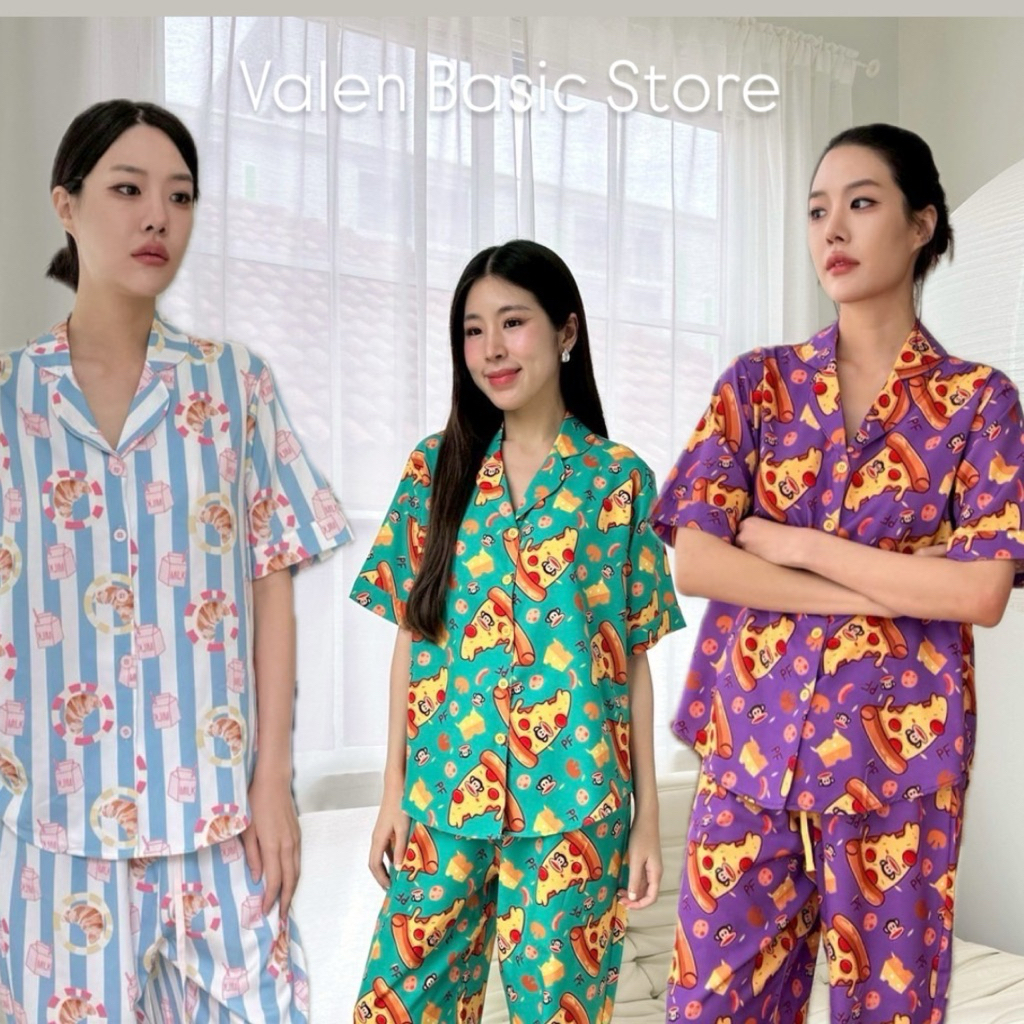 ชุดนอนงานป้าย Valen basic store  ‼️ซื้อ 5ชุด รับฟรี 1ชุด‼️[โค้ดแฟชั่นลด 30%]