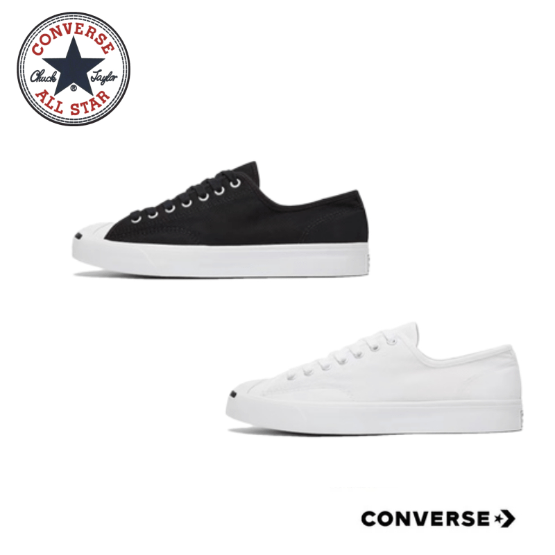 【โปรโมชั่น】✨🎉Converse jack purcell คอนเวิร์ส รองเท้าผ้าใบ สีดำ ขาว sneakers  กันลื่นและมีน้ำหนักเบา