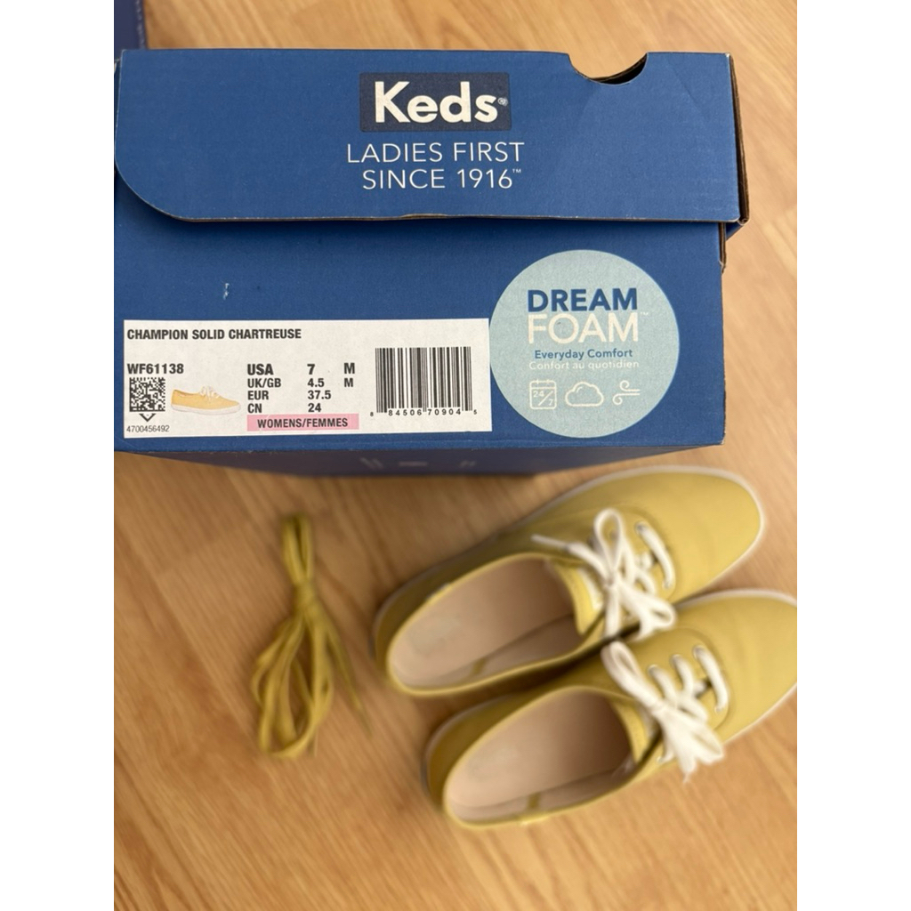 รองเท้า Keds CHAMPION SOLID CHARTREUSE ❣️ Size :  USA 7 UK/GB 4.5 EUR 37.5